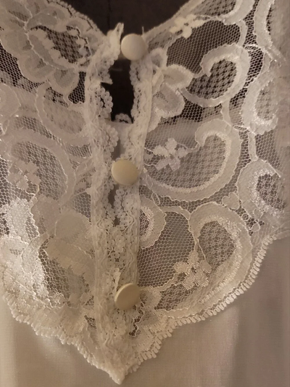 Vintage 70s/80s Fantasy Nightwear Lace Babydoll Cami Slip Top - Small